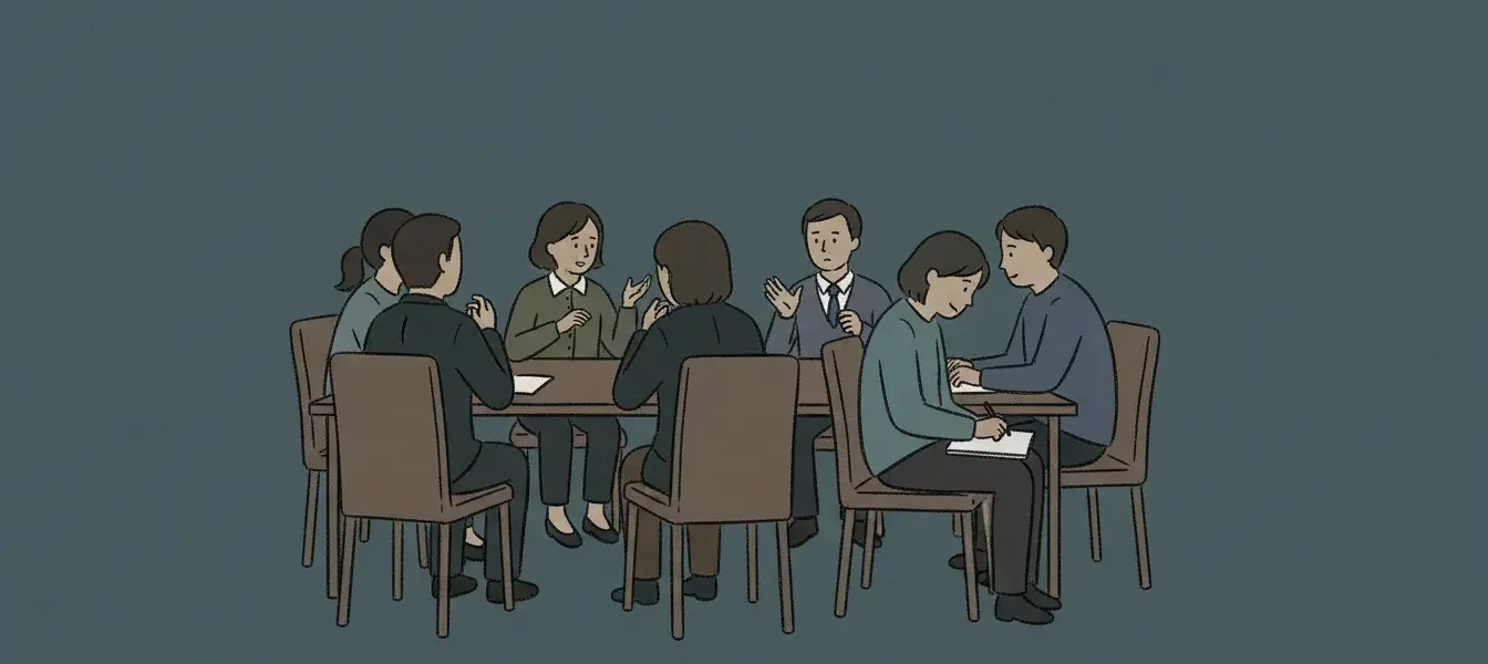 Indirect talk in K-dramas reflected in a silent workplace meeting