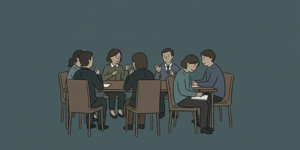 Indirect talk in K-dramas reflected in a silent workplace meeting