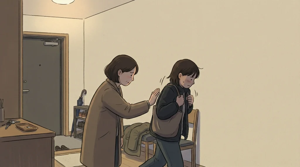 Korean back smack meaning shown as a quick adult-to-adult back tap that reads like a relationship signal, not a fight