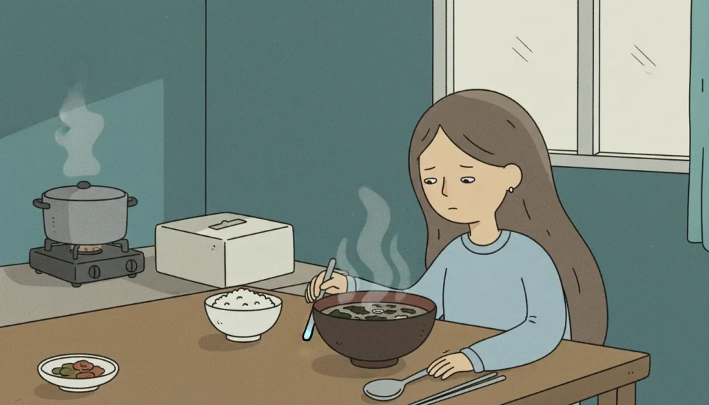 Korean birthday morning with miyeokguk on the table before any cake, showing the quiet ritual behind korean birthday tradition.