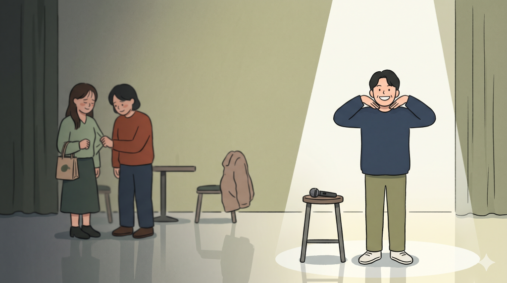 Aegyo meaning contrasted between a staged camera moment and a quieter everyday gesture.
