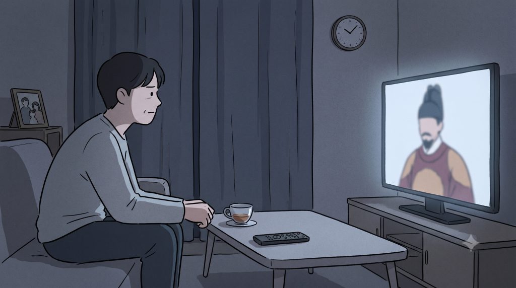 A quiet viewing scene showing why kdrama historical accuracy can feel connected to Korean historical memory.