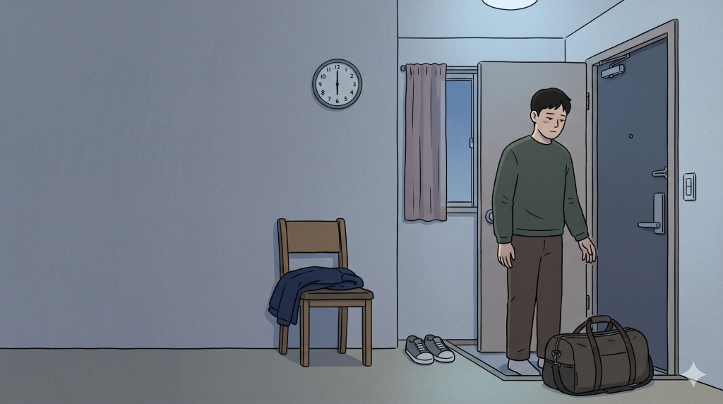 Korean Military Service shown through a quiet young man facing the weight of national duty.