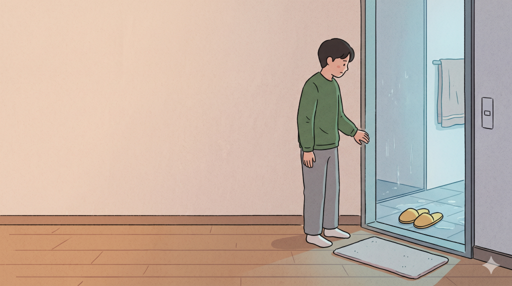 why do Koreans take off shoes indoors and keep bathroom slippers separate inside the home.