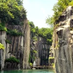 Pocheon Art Valley emerald quarry lake surrounded by granite cliffs